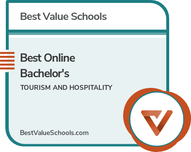 Best Online Bachelor's Degrees in Tourism and Hospitality badge